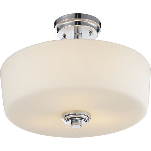 Lamina 3 Light 14 inch Chrome Semi Flush Mount Ceiling Light