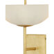 Follett 4 Light 12 inch Contemporary Gold Leaf Wall Sconce Wall Light