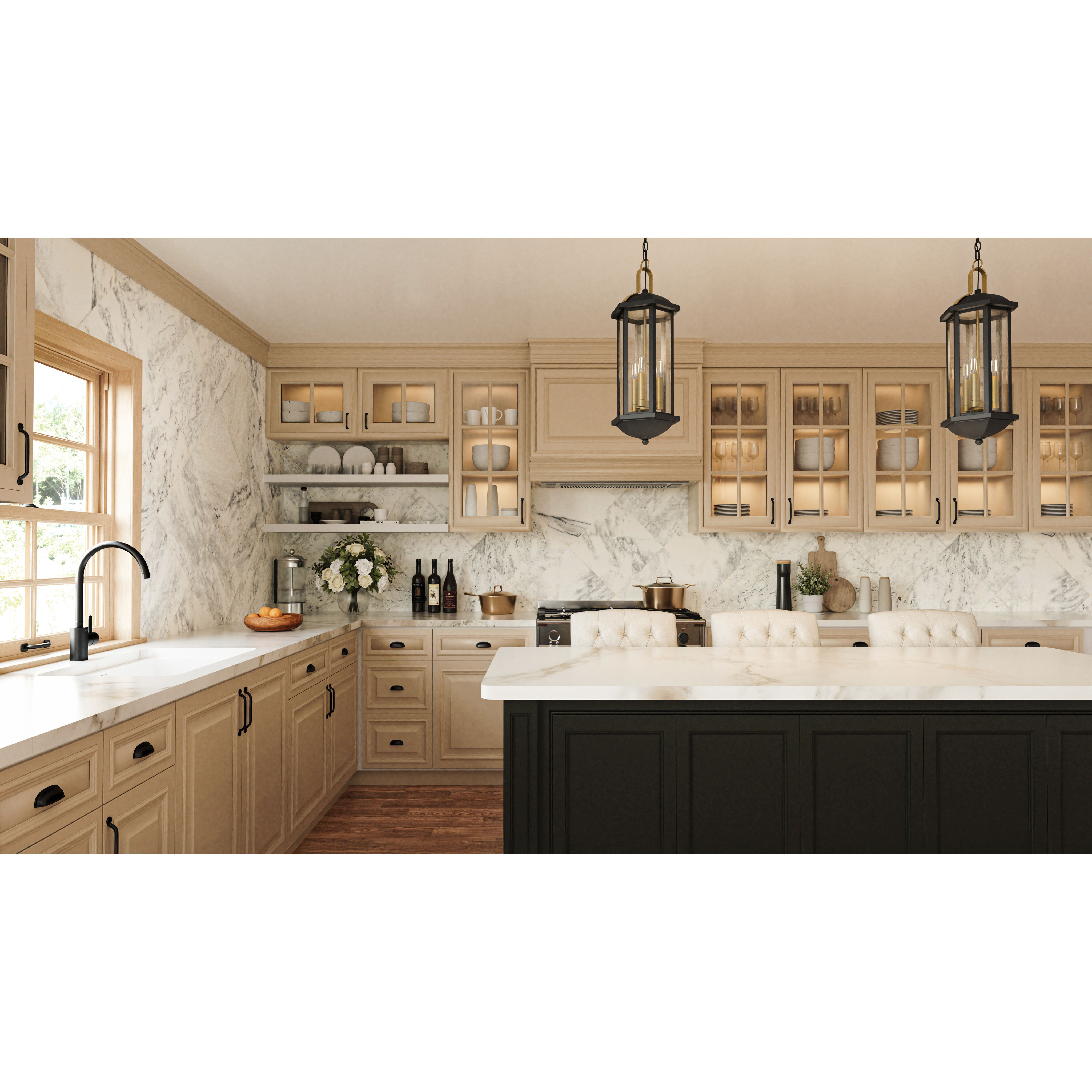 Crestfield 3 Light 10 inch Matte Black Mini Pendant Ceiling Light, Small