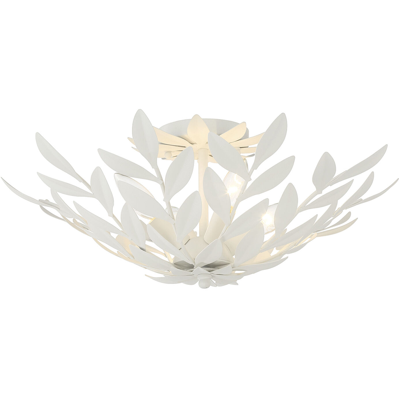 Broche 4 Light 20.75 inch Matte White Semi Flush Ceiling Light