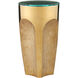 Lemy 12 inch Polished Brass and Clear Drinks Table