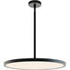 Edge Round 1 Light 23.68 inch Black Pendant Ceiling Light in 24 in, 120V