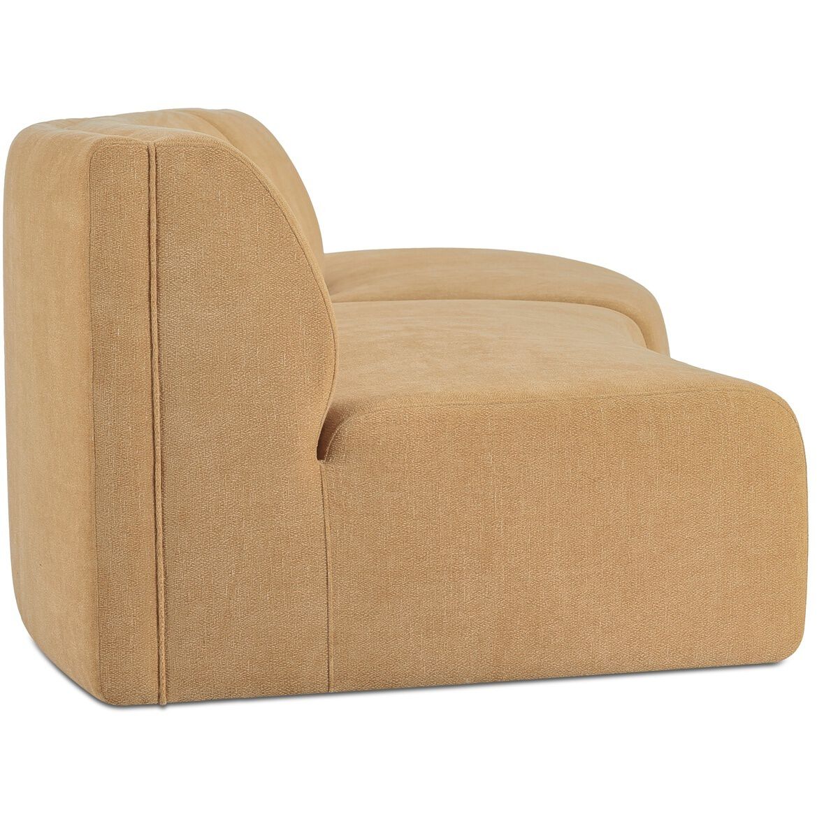 Naomi Yellow Concave Modular Sectional, 2 Piece