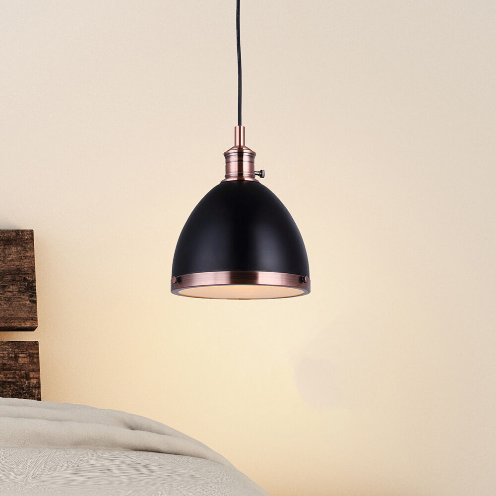 Madison 1 Light 8 inch Bronze and Black Pendant Ceiling Light in Black And Bronze