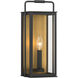 Aberdeen 1 Light 13.25 inch Sand Coal Black and Legacy Brass Outdoor Wall Sconce