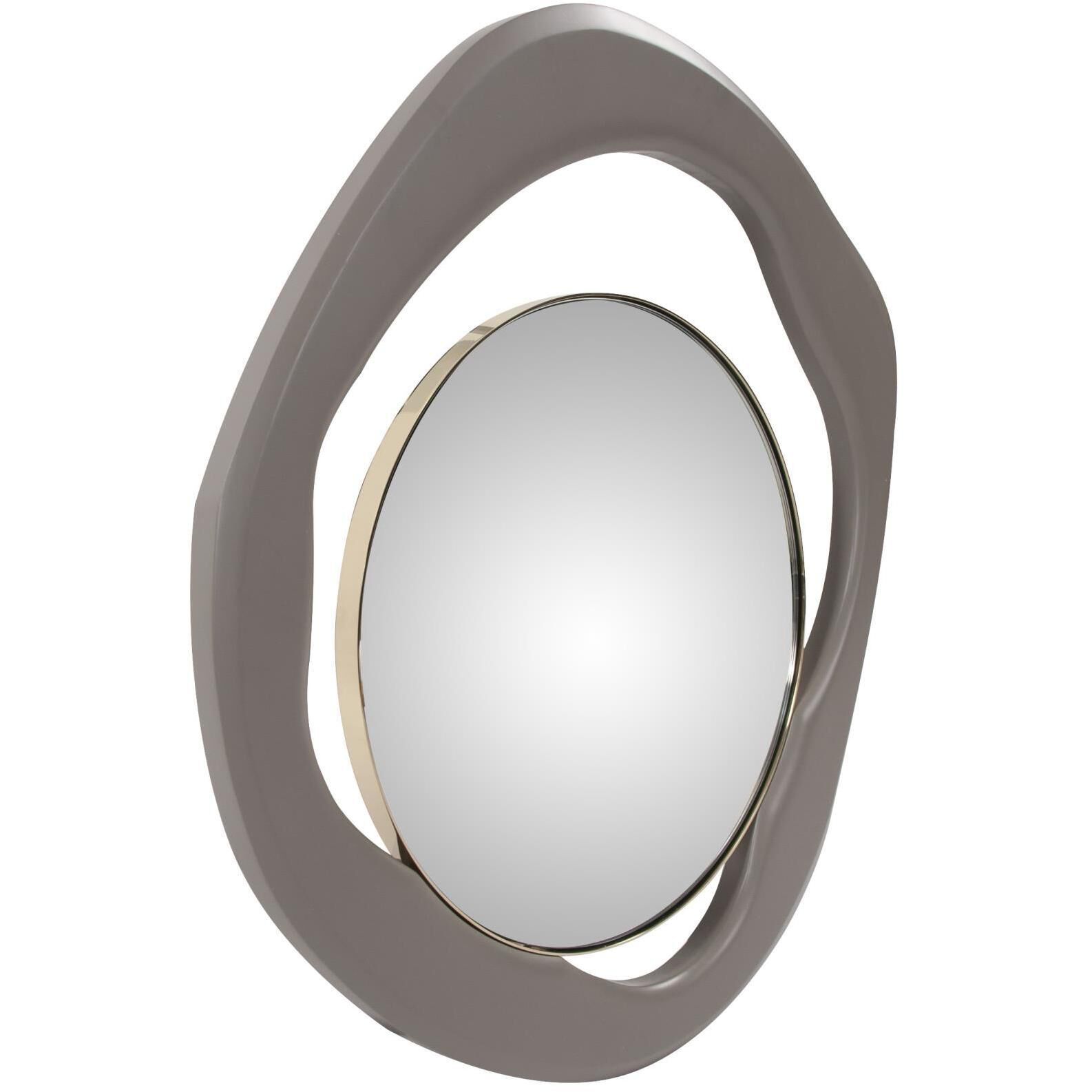 Abstract Balance 32.5 X 29 inch Gray/Gold Mirror