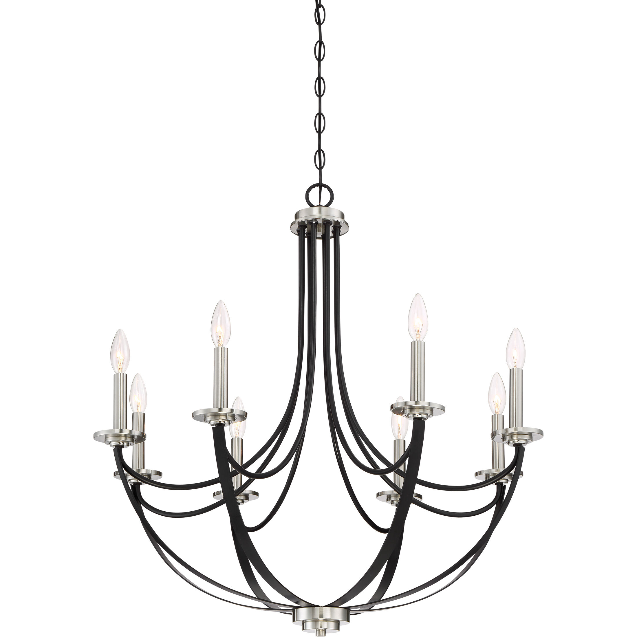 Alana 8 Light 30 inch Mystic Black Chandelier Ceiling Light