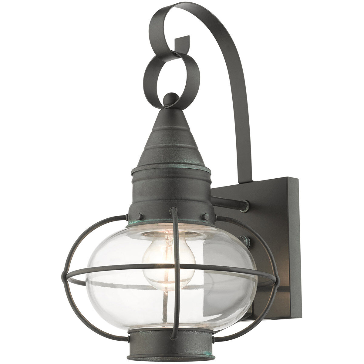 Newburyport 1 Light 14.75 inch Charcoal Outdoor Wall Lantern