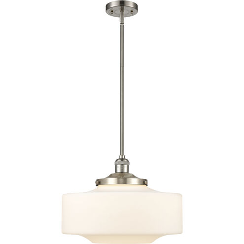 Franklin Restoration Bridgeton 1 Light 11.75 inch Brushed Satin Nickel Mini Pendant Ceiling Light in Incandescent, Matte White