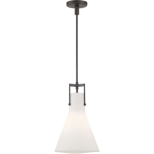 Izel 1 Light 12 inch Oil Rubbed Bronze with Matte Opal Pendant Ceiling Light