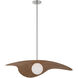 Windsor Smith Mahalo LED 31.75 inch Polished Nickel Tri Pendant Ceiling Light in Natural Oak