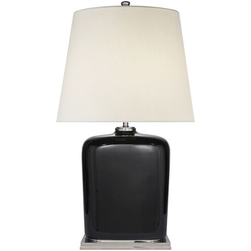 Thomas O'Brien Mimi 27.5 inch 60 watt Black Porcelain Table Lamp Portable Light in Linen