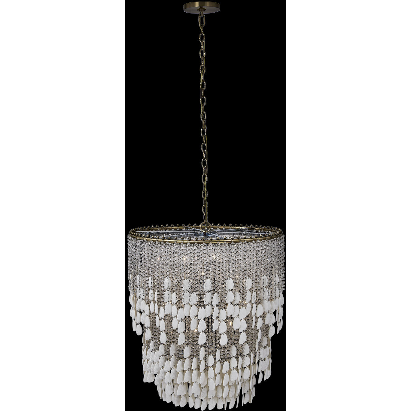 Farfalle 18 Light 28 inch Brushed Champagne Gold Chandelier Ceiling Light