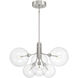 Contemporary LED 26.75 inch Brushed Nickel Chandelier Ceiling Light