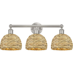 Edison Woven Rattan 3 Light 26.00 inch Bathroom Vanity Light