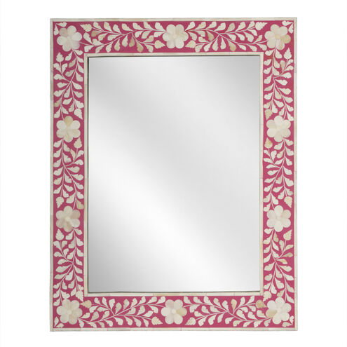 Bone Inlay Vivienne Pink Bone Inlay 30 X 24 inch Heritage Mirror