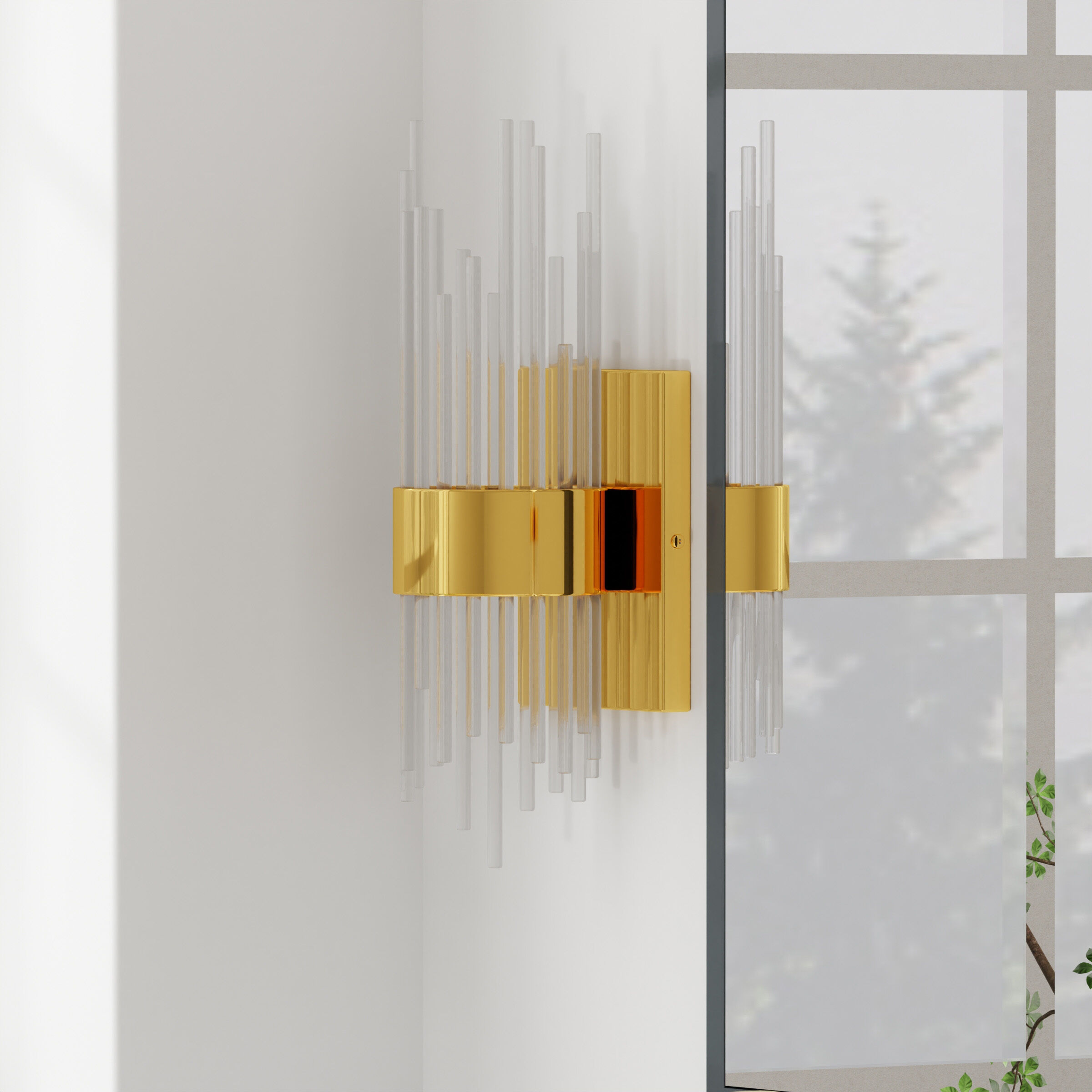 Corwin LED 6.25 inch Brass Wall Sconce Wall Light