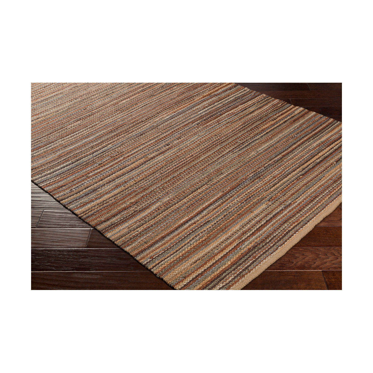 Maren 120 X 96 inch Brown and Orange Area Rug, Jute