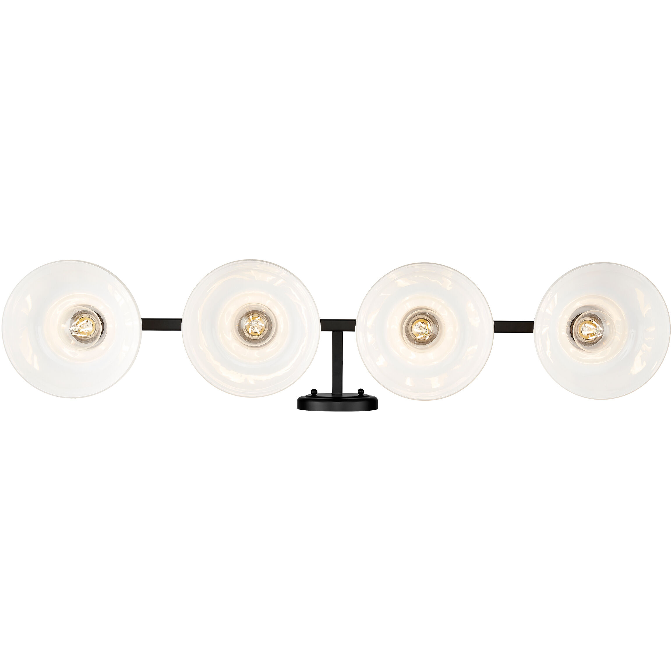 Yep Carver Vanity Wall Light in Matte Black, Vintage Milk Glass