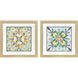 Art Nouveau Tiles I Green and Blue and Pink and Orange Framed Art, Propac
