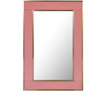 Dann Foley 36 X 24 inch Pink and Polished Brass Wall Mirror