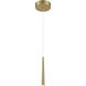 Stretch LED 5 inch Soft Brass Mini Pendant Ceiling Light
