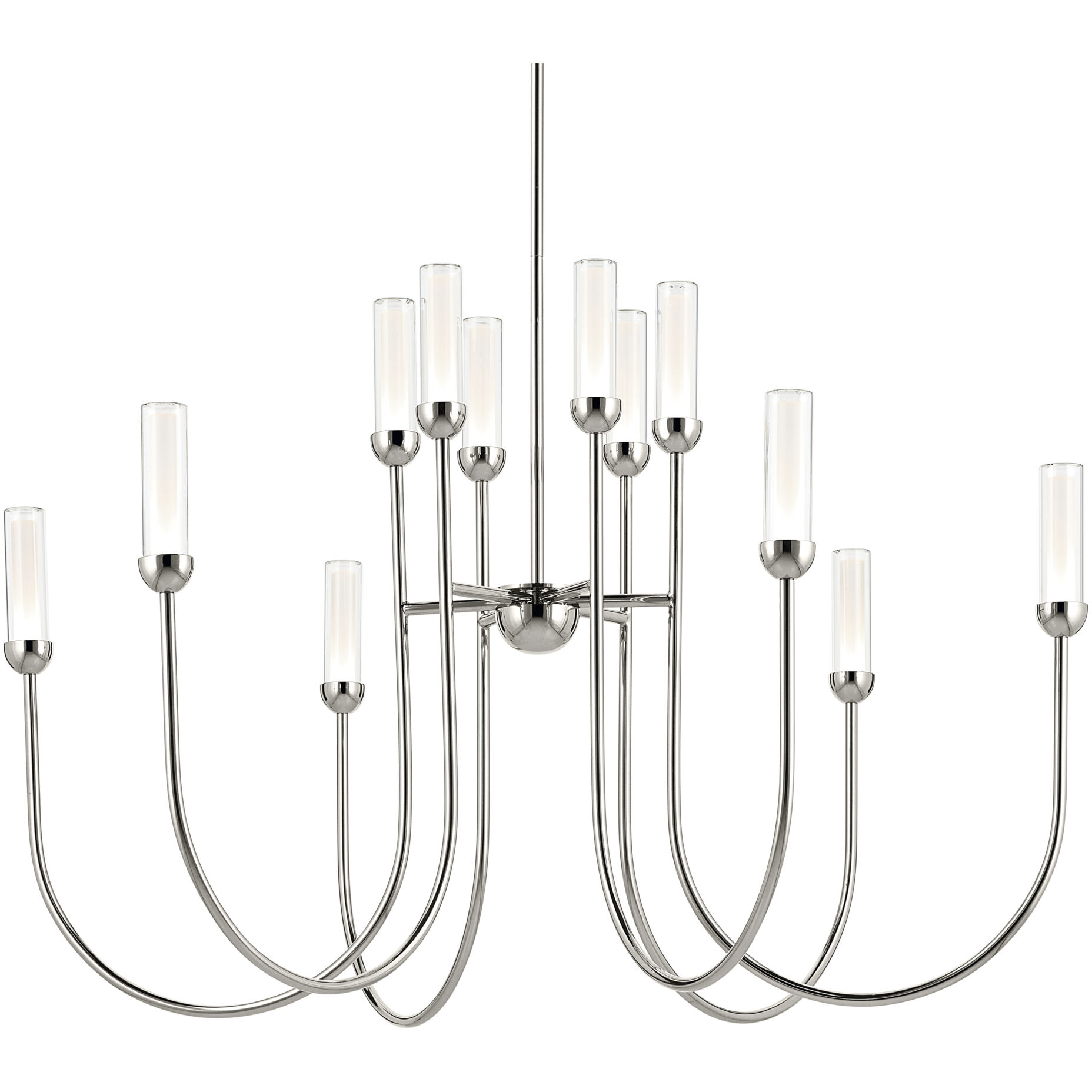 Moraine LED Polished Nickel Chandelier Ceiling Light