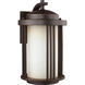 Crowell 1 Light 14.88 inch Antique Bronze Outdoor Wall Lantern, Medium