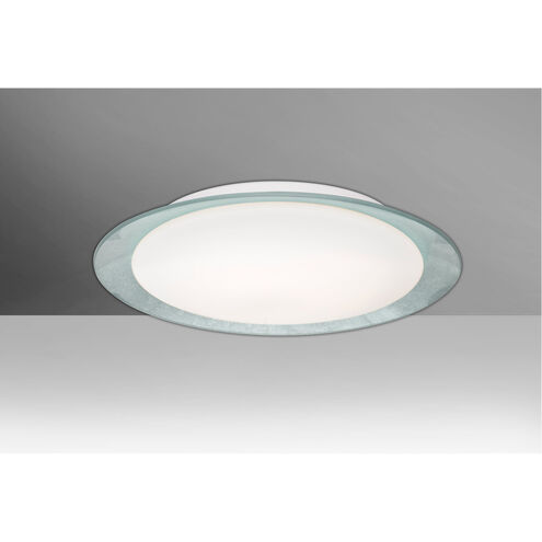 Tuca 15 LED 16 inch Flush Mount Ceiling Light in Opal/Silver Foil Glass