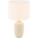 Richard June Sayer 22.28 inch 60 watt Ivory Stoneware Table Lamp Portable Light