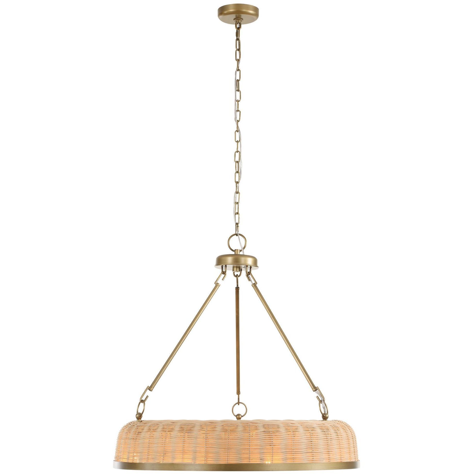 Ladakh 9 Light 28 inch Weathered Brushed Brass Pendant Ceiling Light