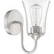 Neighborhood Gwyneth 1 Light 5 inch Brushed Polished Nickel Wall Sconce Wall Light in Clear Seeded, Neighborhood Collection