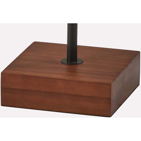 Trudy 62 inch 100 watt Black Floor Lamp Portable Light in Yellow