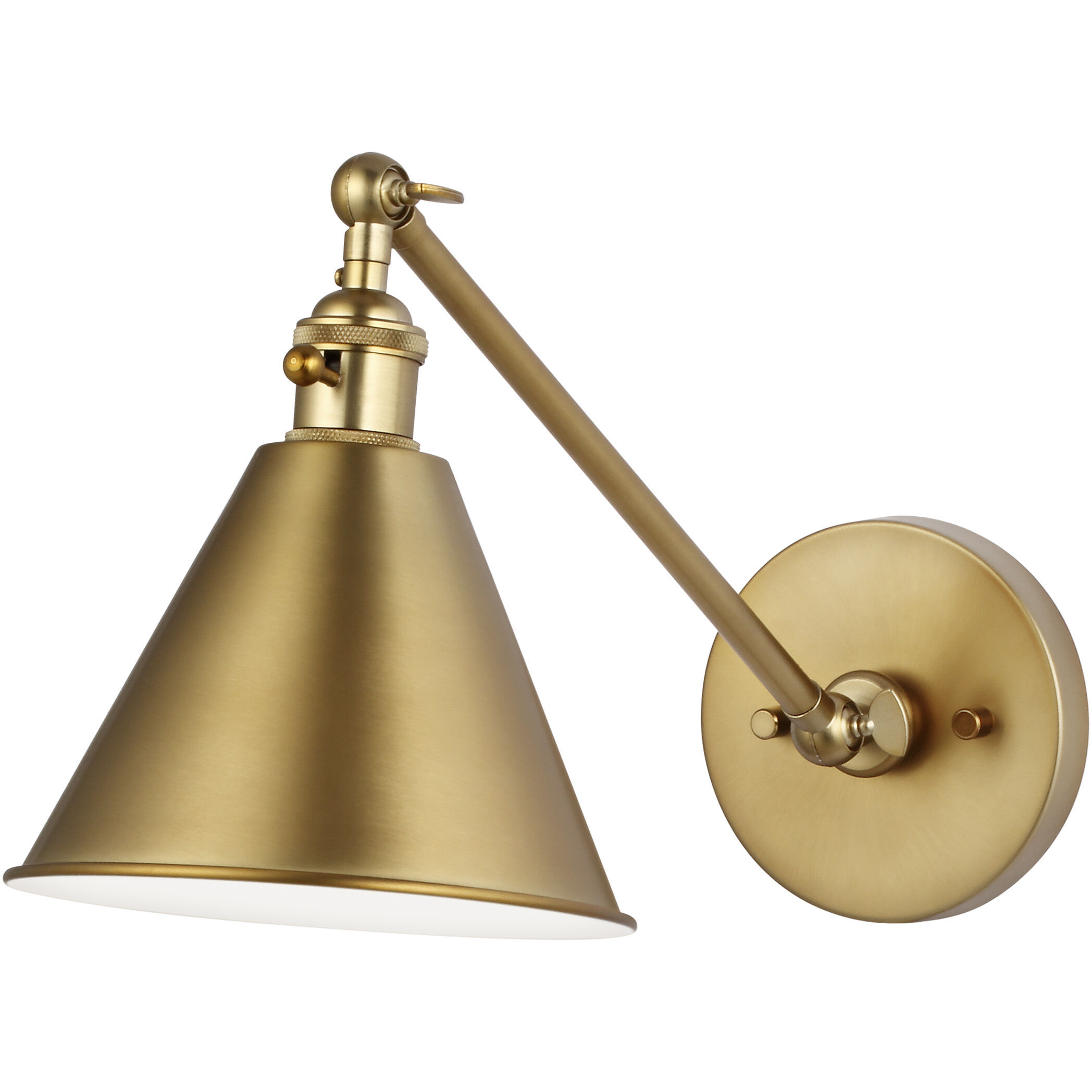 C&M by Chapman & Myers Salem Wall Bath Fixture Wall Light in Satin Brass