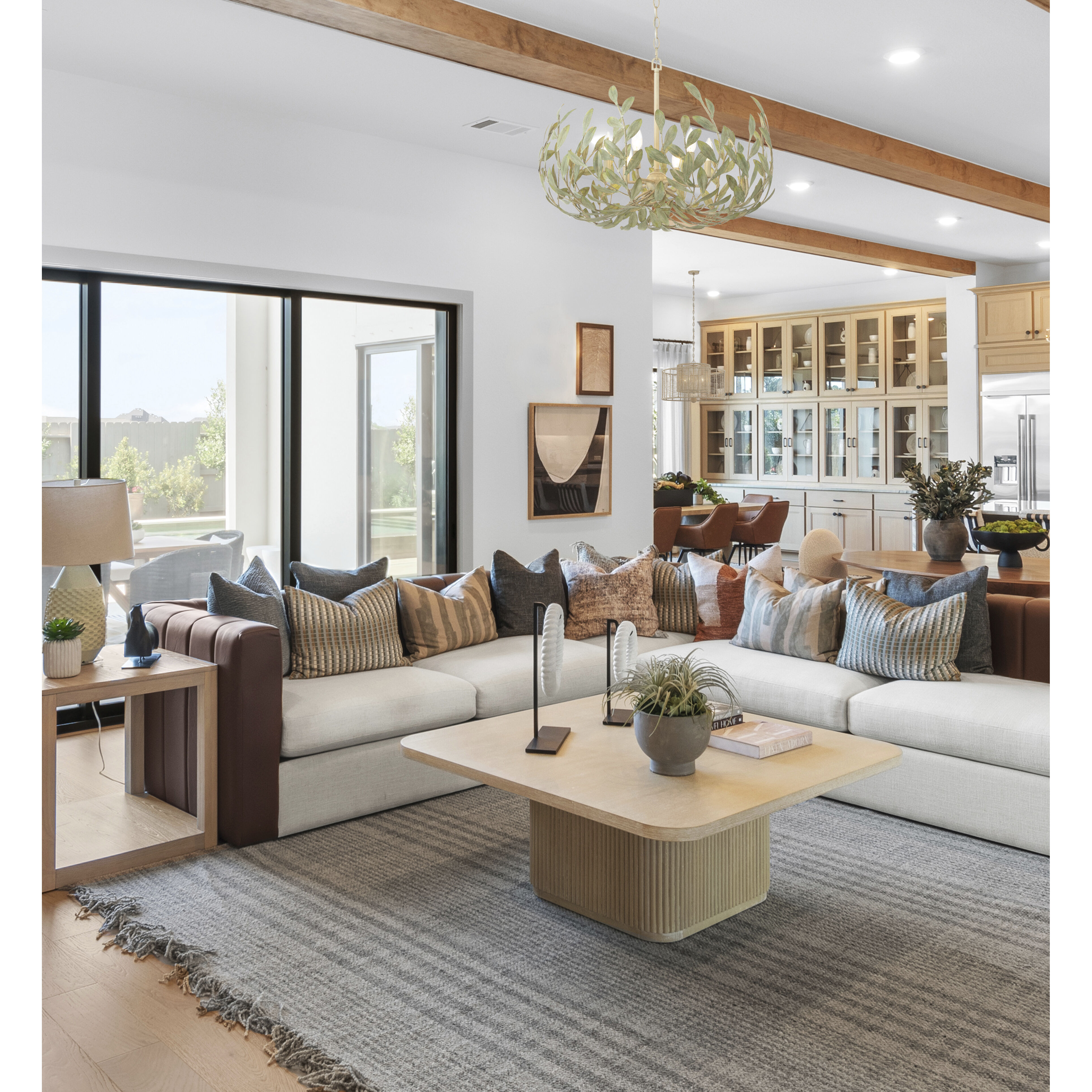 Broche 6 Light 27 inch Champagne Green Tea Chandelier Ceiling Light