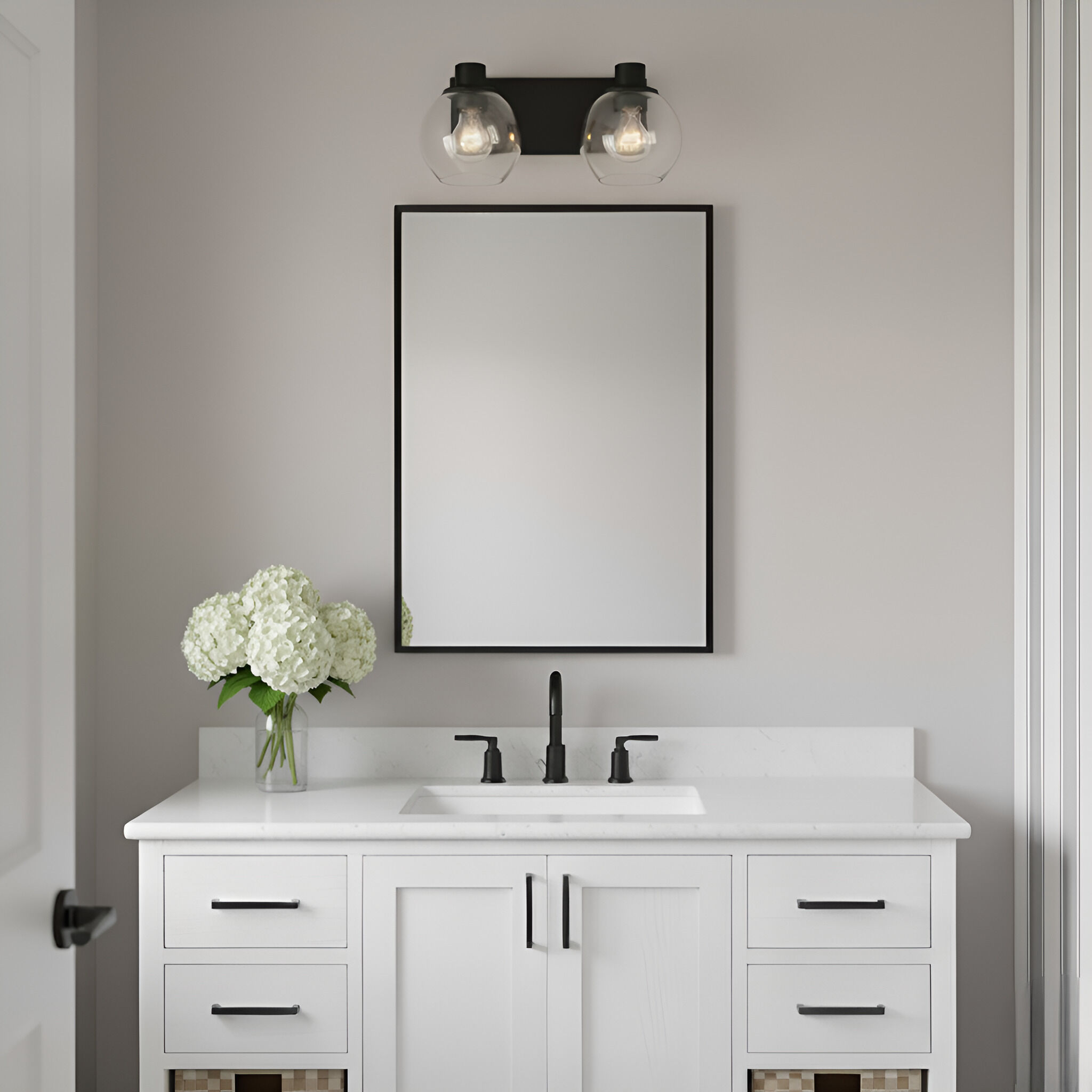 Rito 2 Light 14.5 inch Midnight Black Bath Light Wall Light, Medium