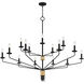 Alexander 15 Light 55 inch Matte Black Chandelier Ceiling Light