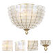 Samal 3 Light 16 inch Oxidized Gold Leaf Flush Mount Ceiling Light