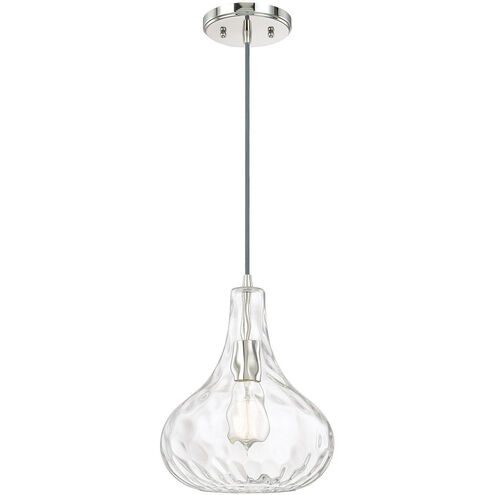 Elijah 1 Light 9 inch Polished Nickel Pendant Ceiling Light