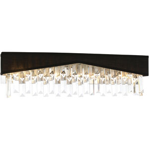 Havely 4 Light 5 inch Chrome Wall Light in Black