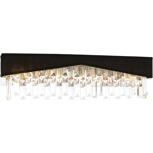 Havely 4 Light 5 inch Chrome Wall Light in Black