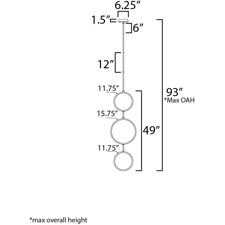 Hoopla LED 15.75 inch White and Gold Chandelier Ceiling Light in White/Gold