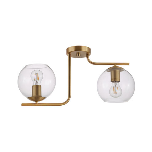 Marojales 2 Light 22 inch Brushed Gold Semi-Flush Mount Ceiling Light