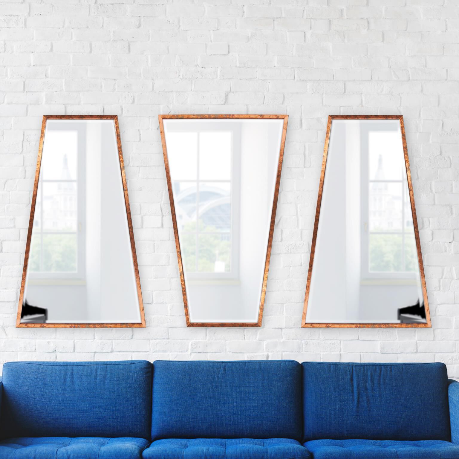 Ezra 47.5 X 29.5 inch Copper Mirror