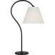 Amber Lewis Dume 23.5 inch 15 watt Aged Iron Arched Table Lamp Portable Light in Linen