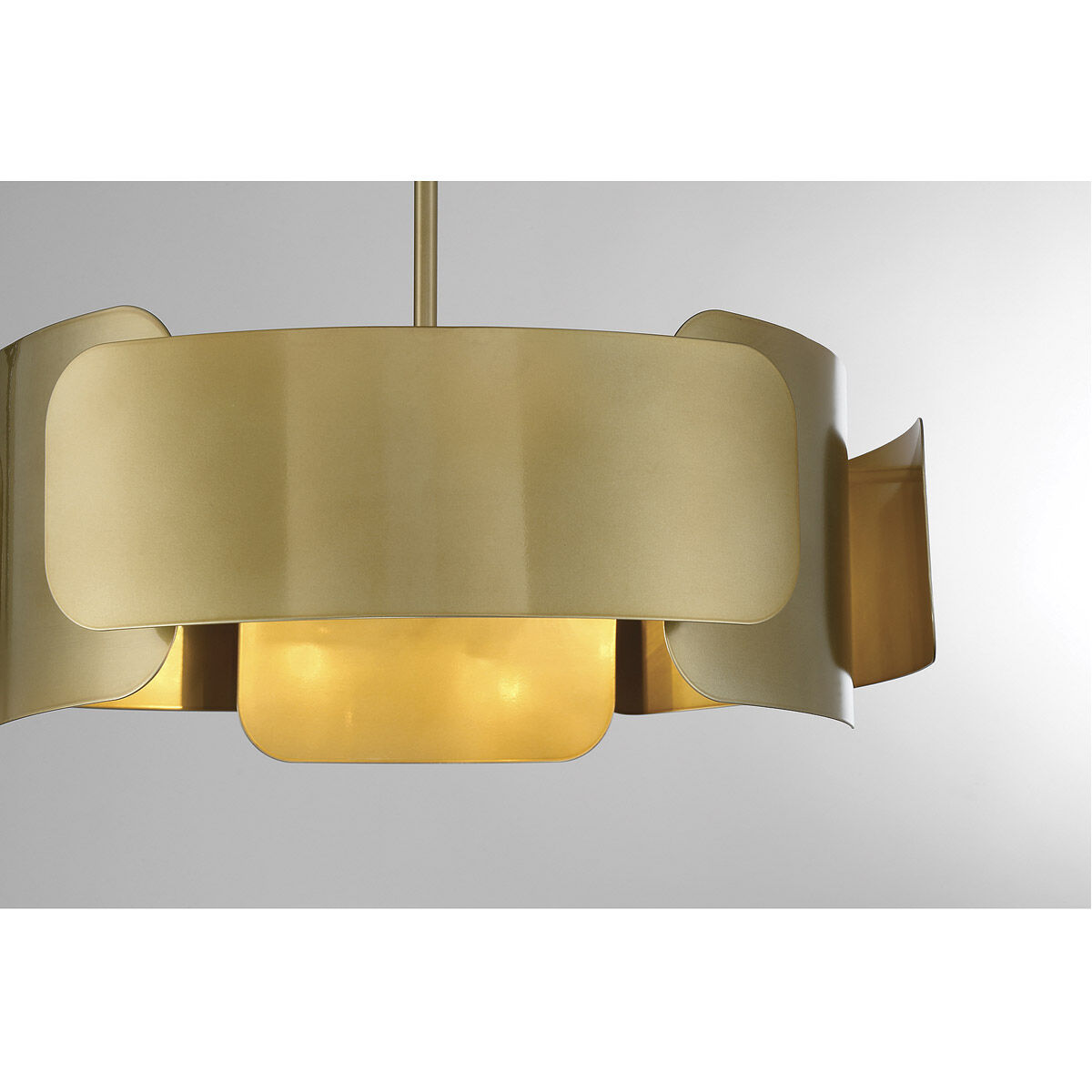 Modern 4 Light 20 inch Burnished Brass Pendant Ceiling Light