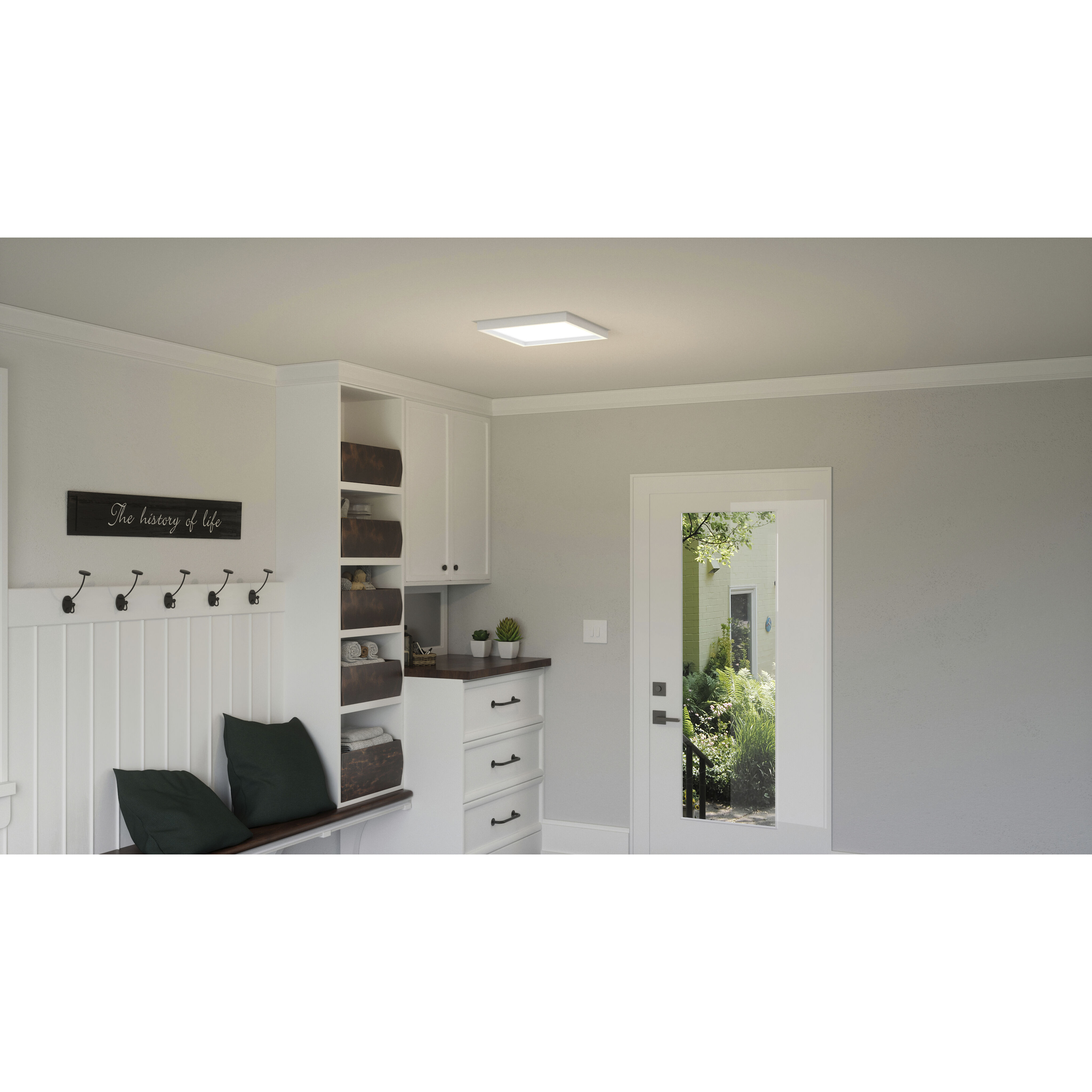 Outskirts LED 15 inch White Lustre Flush Mount Ceiling Light