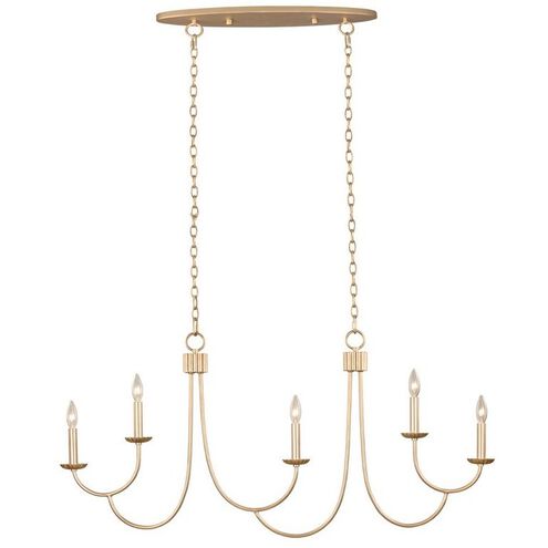 Kiera 5 Light 45 inch Modern Gold Island Light Ceiling Light