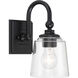 Antonia 1 Light 5.5 inch Coal Black Bath Vanity Light Wall Light