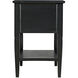 Oxford 30 X 28 inch Hand Rubbed Black Side Table, 2 Drawer